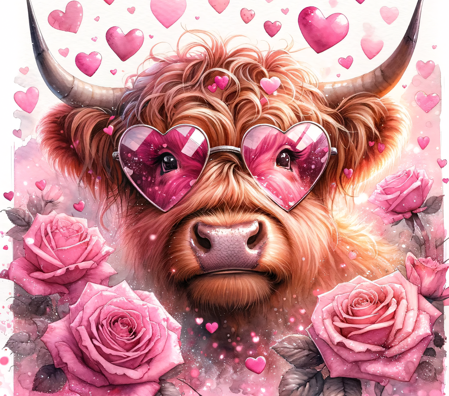 Groovy Pink Highland Cow